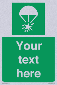 Custom sign safe condition Rocket parachute flare